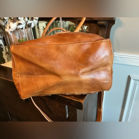 NWT Bed Stu Leather Rachel Shoulder Crossbody Bag Pecan DD Retail $345 - Picture 8 of 15